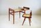 French Mahogany and Cane Desk and Chair Set by Roger Landault, 1950s 1