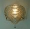 Large Mid-Century Ice Glass Shell Sconce from Peill & Putzler 5