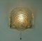 Large Mid-Century Ice Glass Shell Sconce from Peill & Putzler 9