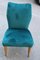 Italian Petrol Green Velvet Lounge Chairs, 1950s, Set of 2 4