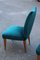Italian Petrol Green Velvet Lounge Chairs, 1950s, Set of 2 3