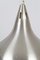 Mid-Century Drop Shaped Silver Color Pendant Lamp, 1960s, Image 3