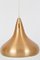 Mid-Century Drop Shaped Brass Pendant Lamp, 1960s 2