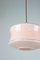 Mid-Century Pink Glass and Brass Pendant Lamps, Set of 2, Immagine 5