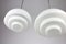 Danish Art Deco Opaline Glass Ceiling Lamp, 1940s, Set of 2, Immagine 2