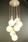 Vintage White Glass Ball Cascade Ceiling Lamp, 1970s 2