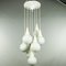 Vintage White Glass Ball Cascade Ceiling Lamp, 1970s, Image 1