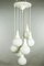 Vintage White Glass Ball Cascade Ceiling Lamp, 1970s 8