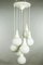 Vintage White Glass Ball Cascade Ceiling Lamp, 1970s, Image 8
