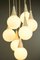 Vintage White Glass Ball Cascade Ceiling Lamp, 1970s, Image 4