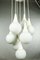 Vintage White Glass Ball Cascade Ceiling Lamp, 1970s 6