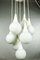 Vintage White Glass Ball Cascade Ceiling Lamp, 1970s, Image 6