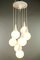 Vintage White Glass Ball Cascade Ceiling Lamp, 1970s, Image 7