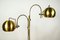 Vintage Double Sheet Brass Floor Lamp from Gepo, 1970s 3