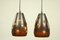 Vintage Copper and Glass Pendant Lamps by Nanny Still for Raak, 1960s, Set of 2 5