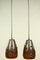 Vintage Copper and Glass Pendant Lamps by Nanny Still for Raak, 1960s, Set of 2 1