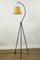 Vintage Brass Tripod Arc Floor Lamp, 1950s 1