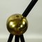 Vintage Brass Tripod Arc Floor Lamp, 1950s 9