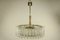 Lampadario vintage a forma di tamburo in vetro e ottone di Doria Leuchten, anni '60, Immagine 5