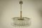 Vintage Glass Tube and Brass Drum Shape Chandelier from Doria Leuchten, 1960s 5