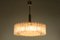 Vintage Glass Tube and Brass Drum Shape Chandelier from Doria Leuchten, 1960s, Image 3