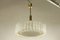 Vintage Glass Tube and Brass Drum Shape Chandelier from Doria Leuchten, 1960s 4