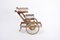 Carrello bar Mid-Century in pelle di capra laccata marrone e ottone di Aldo Tura, anni '70, Immagine 1
