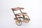 Carrello bar Mid-Century in pelle di capra laccata marrone e ottone di Aldo Tura, anni '70, Immagine 2