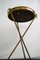 Small Italian Brass and Wood Tripod Side Table, 1950s 5