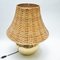 Large Brass and Rattan Table Lamp, 1970s, Image 9