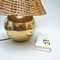 Large Brass and Rattan Table Lamp, 1970s, Image 6
