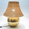 Large Brass and Rattan Table Lamp, 1970s, Image 2