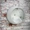 Vintage Industrial White and Clear Glass Sconce from Holophane 6
