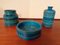 Rimini Blue Ceramic Vases & Bowl by Aldo Londi for Bitossi, Set of 3, 1960s 17