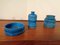 Blaue Keramik Vasen & Schale von Aldo Londi für Bitossi, 1960er, 2er Set 12