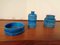 Rimini Blue Ceramic Vases & Bowl by Aldo Londi for Bitossi, Set of 3, 1960s 12