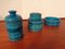 Rimini Blue Ceramic Vases & Bowl by Aldo Londi for Bitossi, Set of 3, 1960s 2
