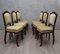 Art Deco Mahogany and Geometric Green Velvet Dining Chairs, 1920s, Set of 6, Image 7