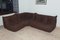 Dark Brown Leather Togo Lounge Chair, Corner and 2-Seat Sofa by Michel Ducaroy for Ligne Roset, Set of 3 1