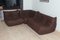 Sillón Togo de cuero en marrón oscuro con sofá de dos plazas y esquinero de Michel Ducaroy para Ligne Roset. Juego de 3, Imagen 2