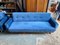 Scandinavian Blue Velvet 3-Seater Sofa, 1960s 7