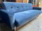 Skandinavisches Drei-Sitzer Sofa aus Blauem Samt, 1960er 5