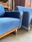 Scandinavian Blue Velvet 3-Seater Sofa, 1960s 4