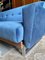 Scandinavian Blue Velvet 3-Seater Sofa, 1960s 6