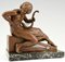 Fermalibri Art Deco scultorei di Georges Van De Voorde per Brig France, anni '20, set di 2, Immagine 8