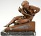 Skulpturale Art Deco Buchstützen von Georges Van De Voorde für Brig France, 1920er, 2er Set 9