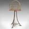 Antique Victorian French Walnut and Brass Magazine Rack, Image 3