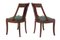 Chaises Empire en Cuir Vert, France, Set de 2 3