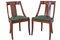 French Empire Green Leather Chairs, Set of 2, Image 2