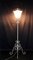 French Wrought Iron Patio Street Light Lantern Floor Lamp, 1970s 5